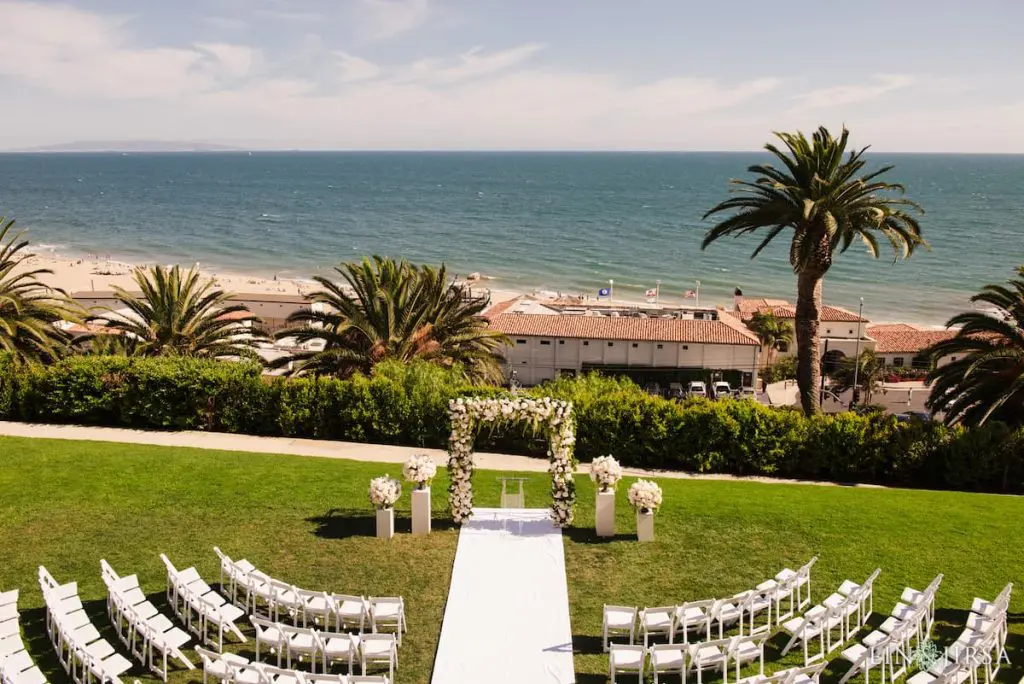 A Wedding Ceremony At The Bel Air Bay Club In Pacific Palisades, Ca